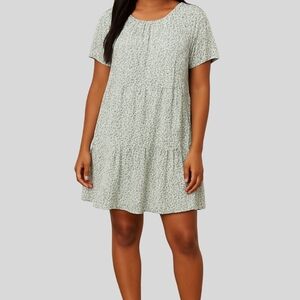 Rails Clarissa Mini Dress Women’s Size XS Green Floral Lined Flowy Boho Summer